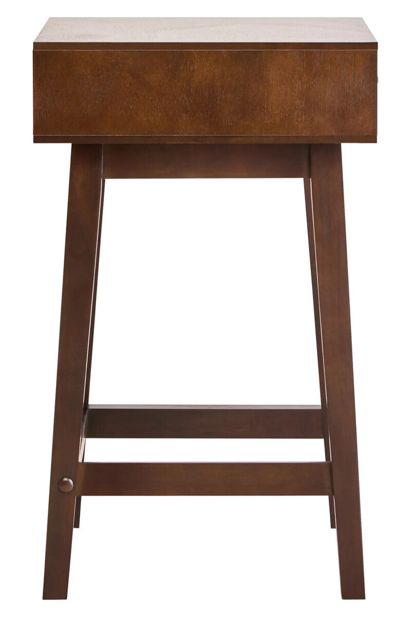 Heritage One Drawer Walnut Wood Finish Side Table