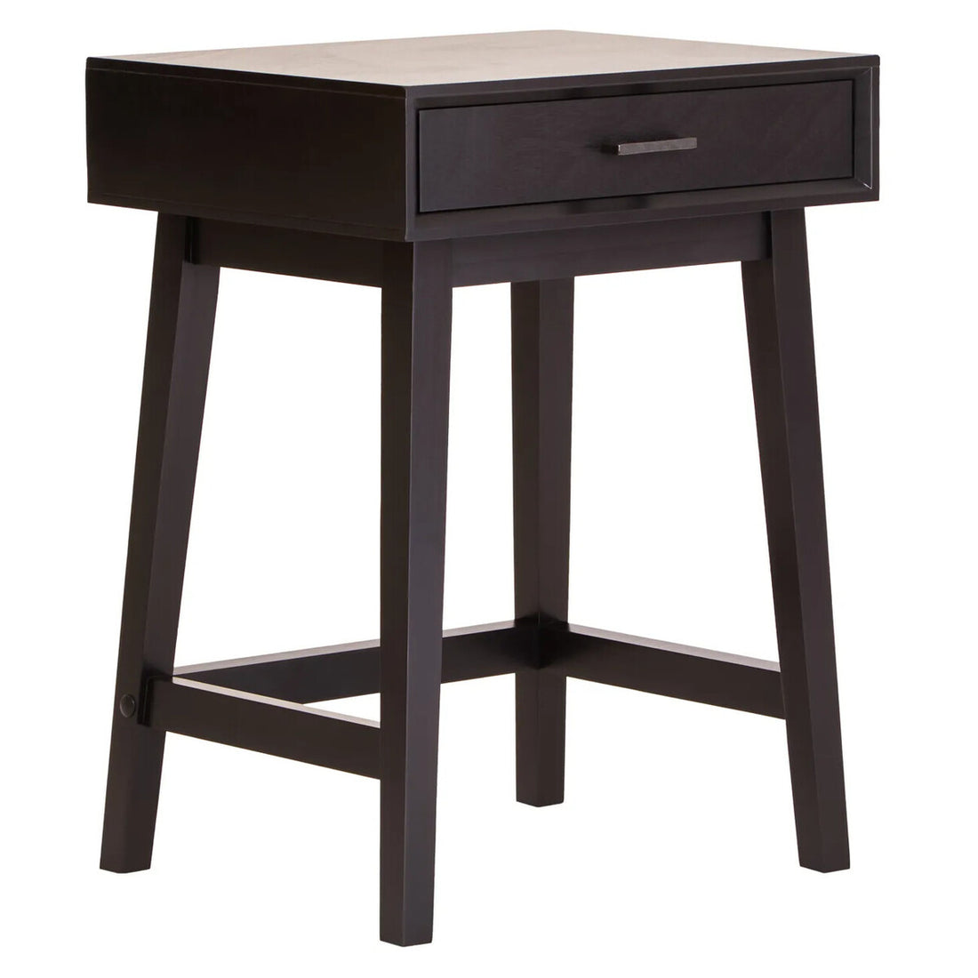 Heritage One Drawer Black Wood Finish Side Table
