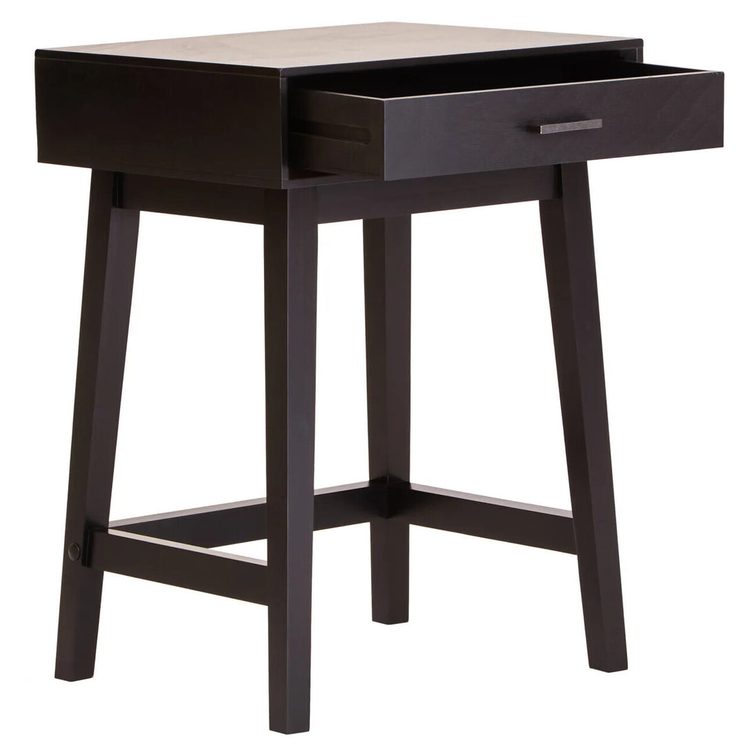 Heritage One Drawer Black Wood Finish Side Table