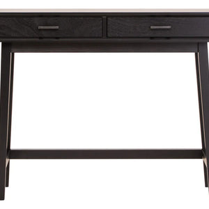 Heritage Black Finish Wooden 2 Drawer Console Table