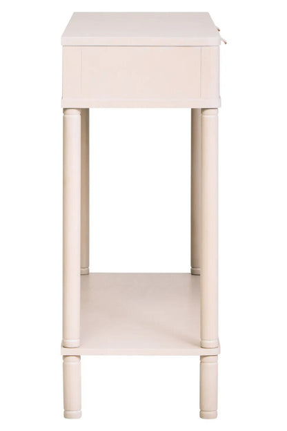 Taupe 2 Drawer Reed Detail  Wooden Console Table, Heritage