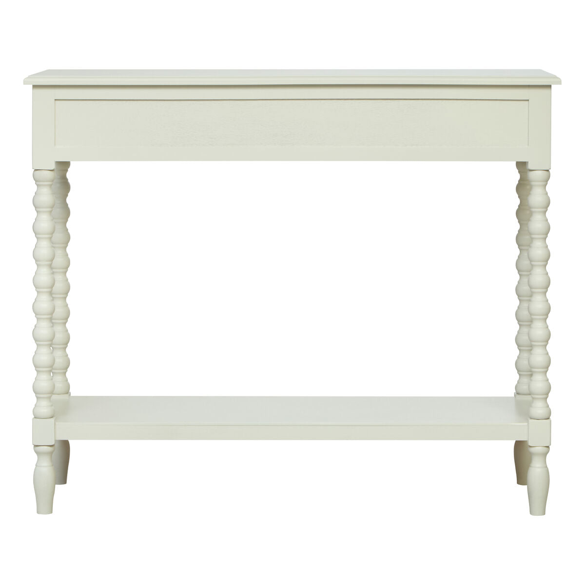 Heritage Ivory Wooden 2 Drawer Console Table with Bobble Legs