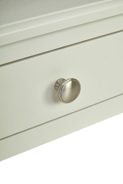 Heritage Ivory Wooden 2 Drawer Console Table with Bobble Legs