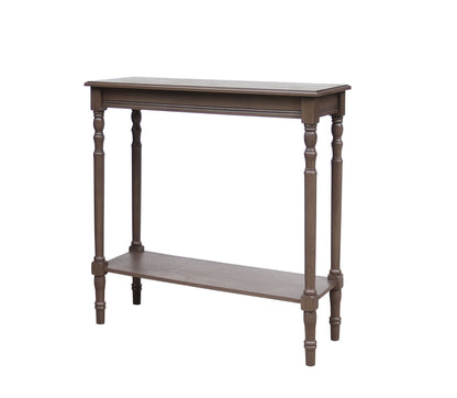 Heritage Dark Brown Wooden Console Table with Lower Shelf