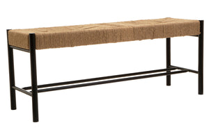 Bandar Natural Rope and Black Wood Bench