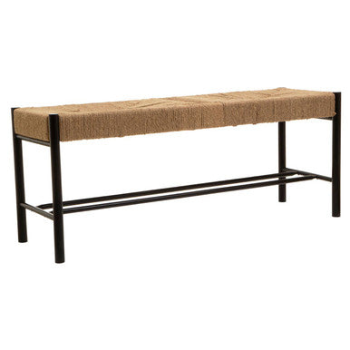 Bandar Natural Rope and Black Wood Bench