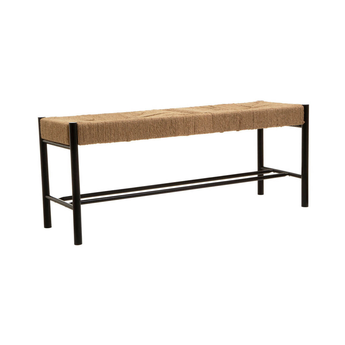 Bandar Natural Rope and Black Wood Bench
