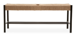 Bandar Natural Rope and Black Wood Bench