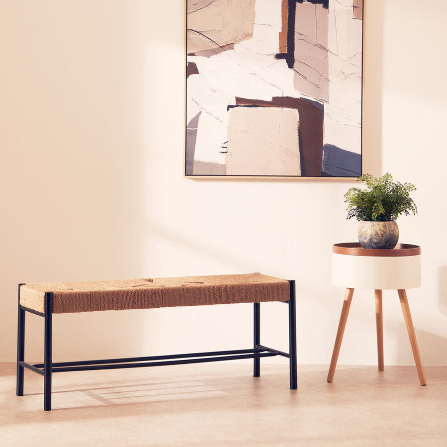 Bandar Natural Rope and Black Wood Bench