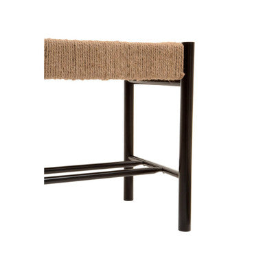 Bandar Natural Rope and Black Wood Bench