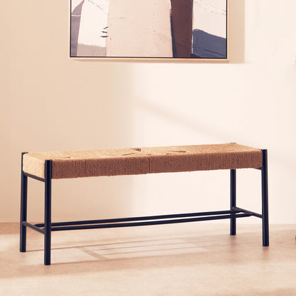 Bandar Natural Rope and Black Wood Bench