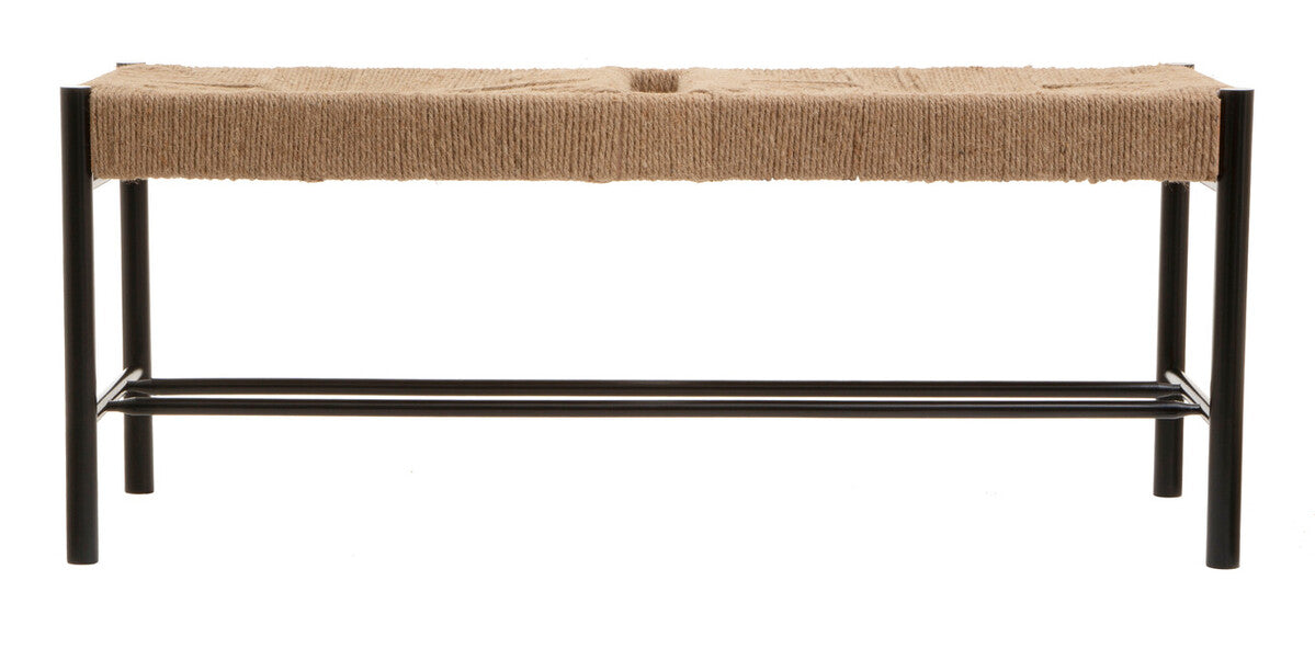 Bandar Natural Rope and Black Wood Bench