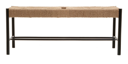 Bandar Natural Rope and Black Wood Bench