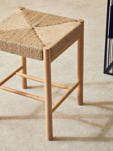 Bandar Natural Rope and Beechwood Stool