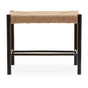 Bandar Natural Rope And Black Wood Small Bench