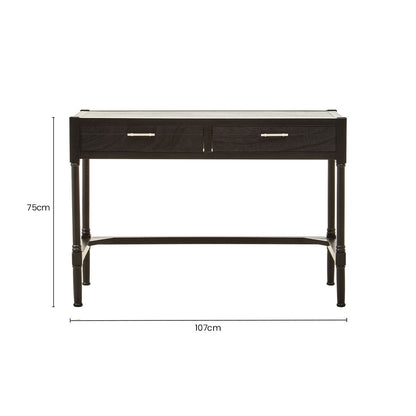 Two Drawer Black Finish Desk | Heritage