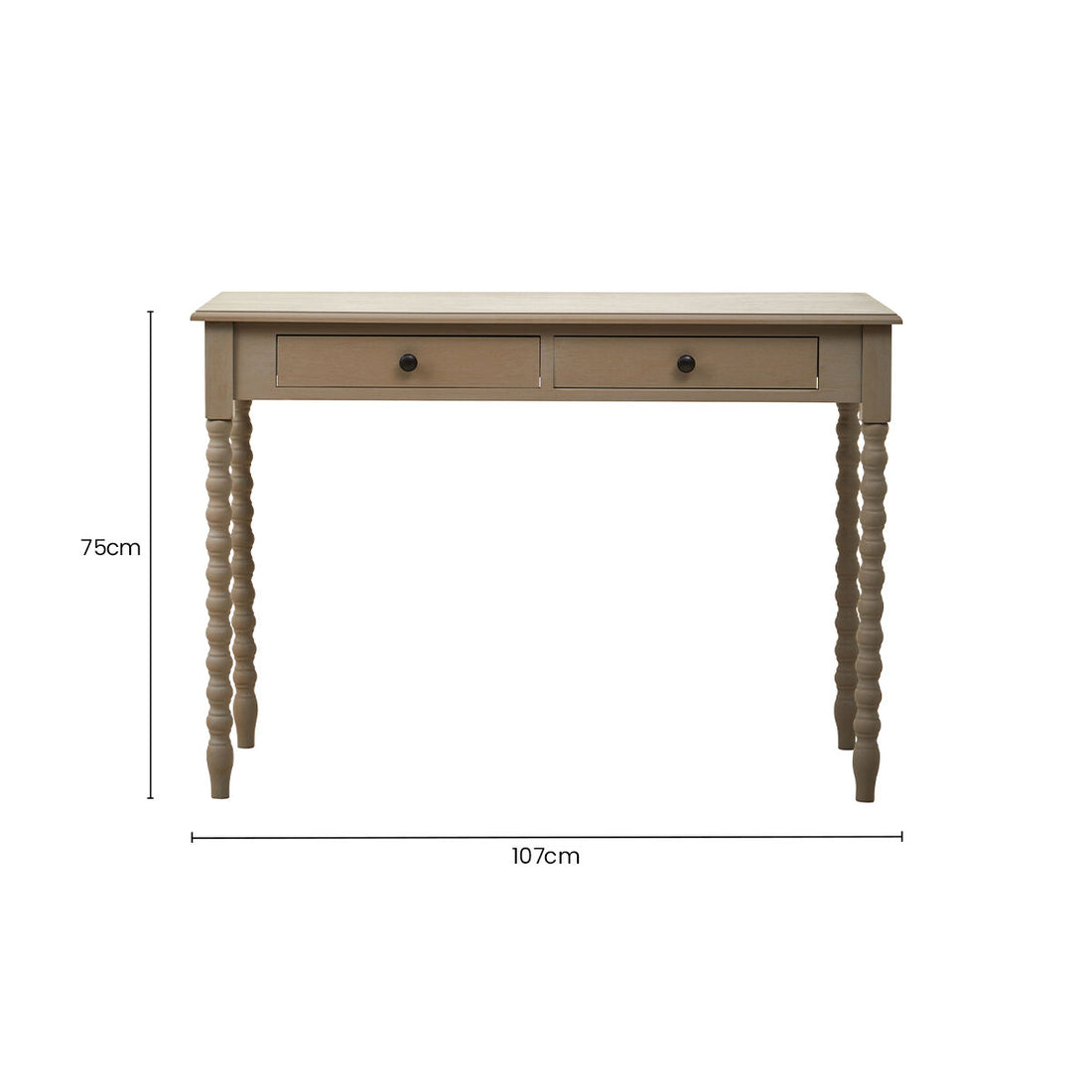 Heritage Two Drawer Desk with Natural Wash
