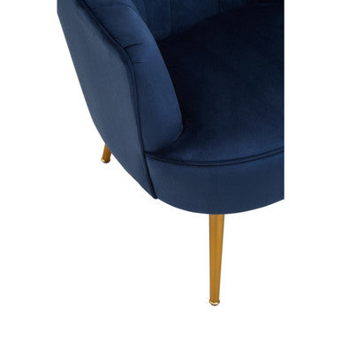 Yolanda Midnight Velvet Chair