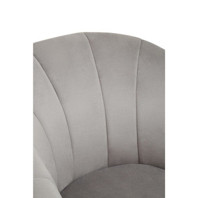 Yolanda Grey Velvet Chair