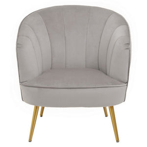 Yolanda Grey Velvet Chair