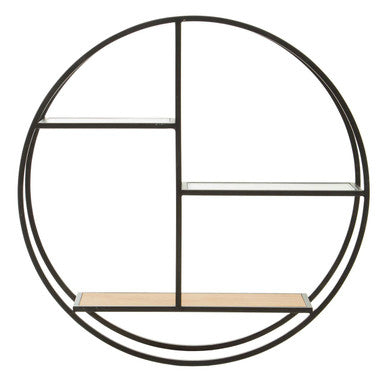 Mataram 3 Tier Round Metal Wall Shelf
