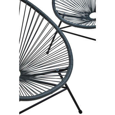 Miami Grey Rattan 3 Piece Patio Set