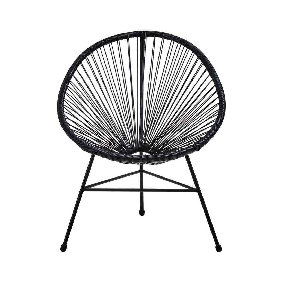 Miami Black Rattan 3 Piece Patio Set