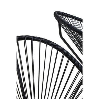 Miami Black Rattan 3 Piece Patio Set