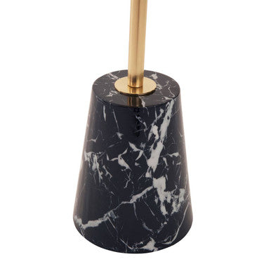 Avola Gold Side Table with Black Marble Effect Base