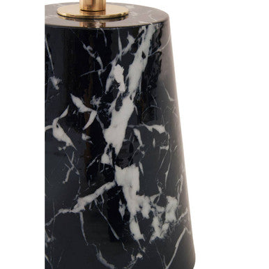 Avola Gold Side Table with Black Marble Effect Base