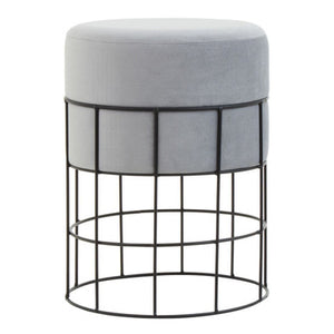 Hayes Cage Frame Velvet Stool