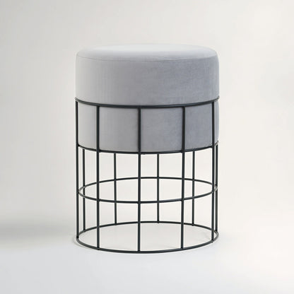 Hayes Cage Frame Velvet Stool