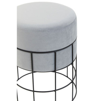 Hayes Velvet Cage Frame Stool