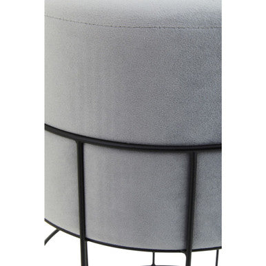 Hayes Velvet Cage Frame Stool