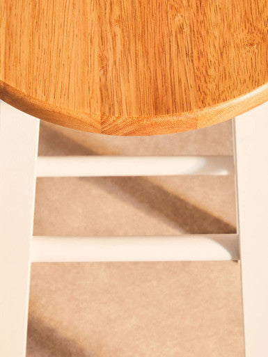 Chester White and Natural Wooden Kitchen or Bar Stool - image 5