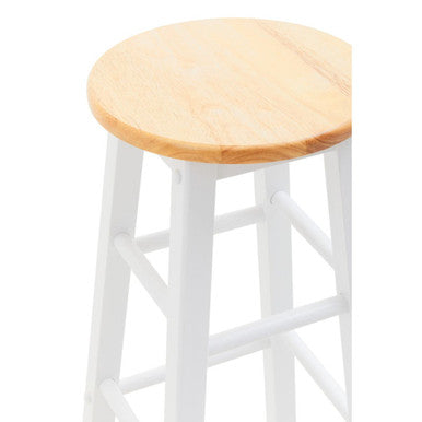 Chester White and Natural Wooden Kitchen or Bar Stool - image 7