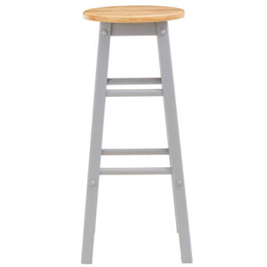 Chester Natural and Grey Wood Bar or Kitchen Stool