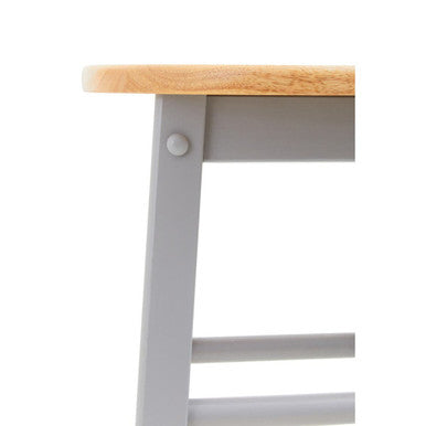 Chester Natural and Grey Wood Bar or Kitchen Stool - image 11