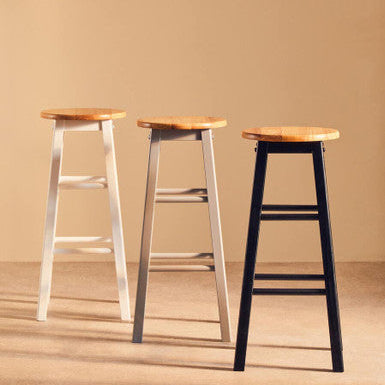 Chester Black and Natural Wood Kitchen or Bar Stool - image 3