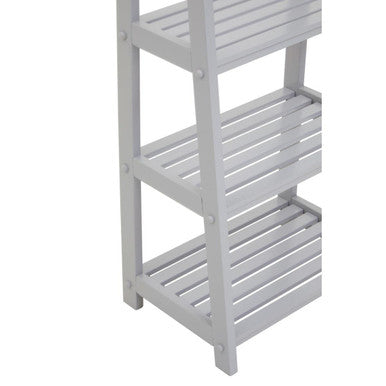 Chester Grey Wood Four Tier Shelf Unit - image 8