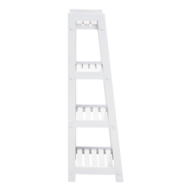 Chester Wood Four Tier White Shelf Unit