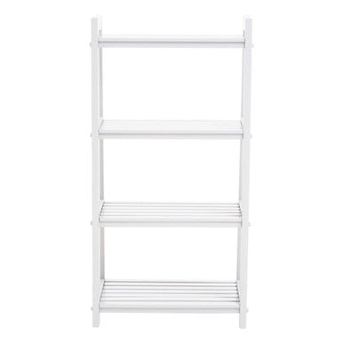 Chester Wood Four Tier White Shelf Unit