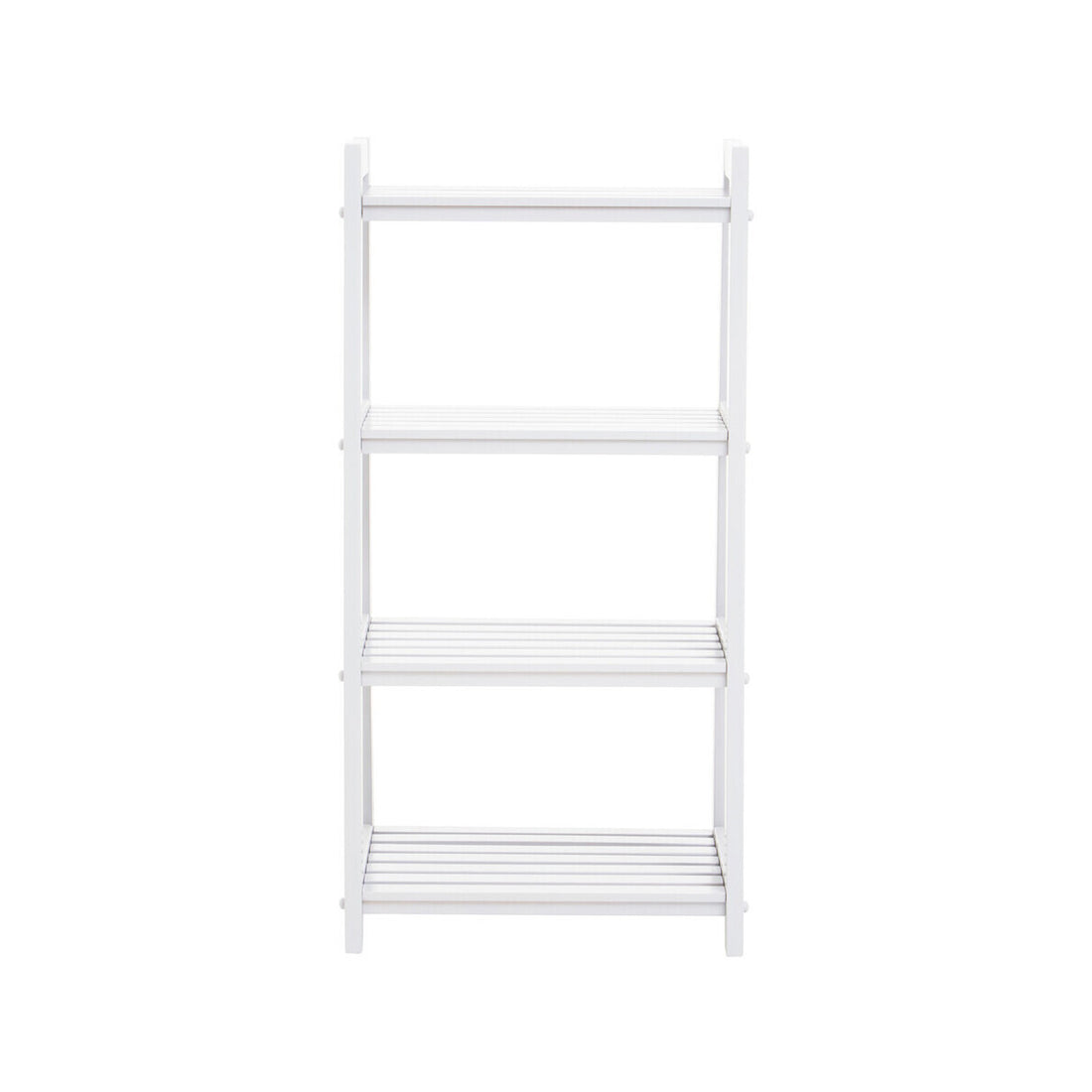 Chester Wood Four Tier White Shelf Unit
