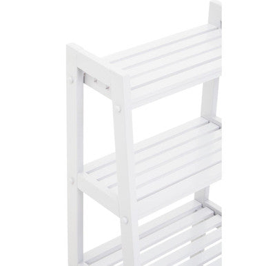 Chester Wood Four Tier White Shelf Unit