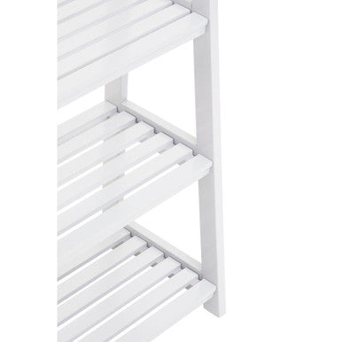 Chester Wood Four Tier White Shelf Unit
