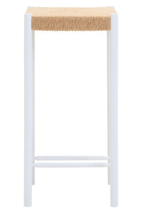 Bandar Natural Rope and White Bar Stool