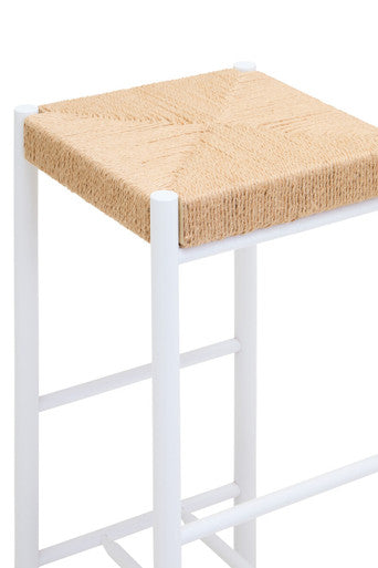 Bandar Natural Rope and White Bar Stool - Image 8