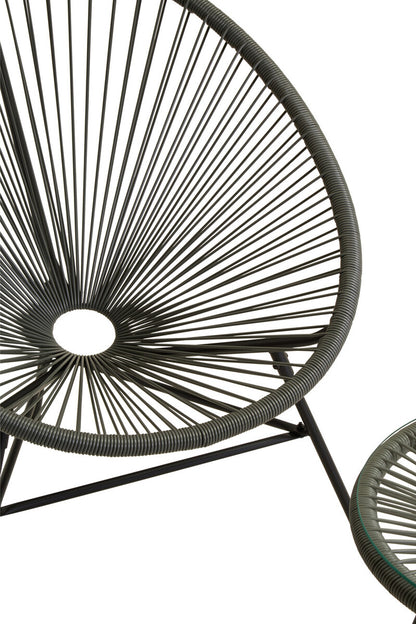 Miami Grey 3 Piece Rattan Patio Set