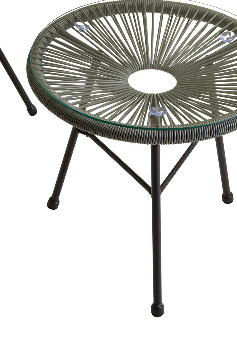 Miami Grey 3 Piece Rattan Patio Set - Image 4