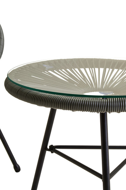 Miami Grey 3 Piece Rattan Patio Set